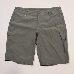 Kuhl Shorts Womens 14 Gray Zip Pocket Hiking Microfiber Lightweight 6355